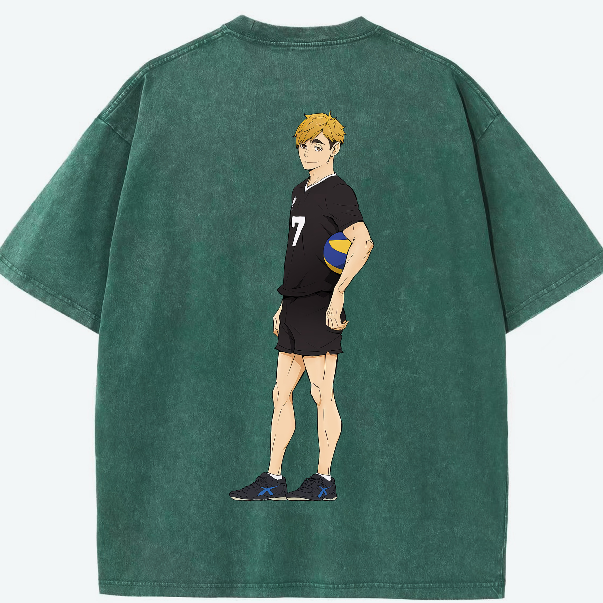 （画像用） ハイキュー!! Haikyu!! 綿100% ヴィンテージ風 半袖Tシャツ（背面プリント）